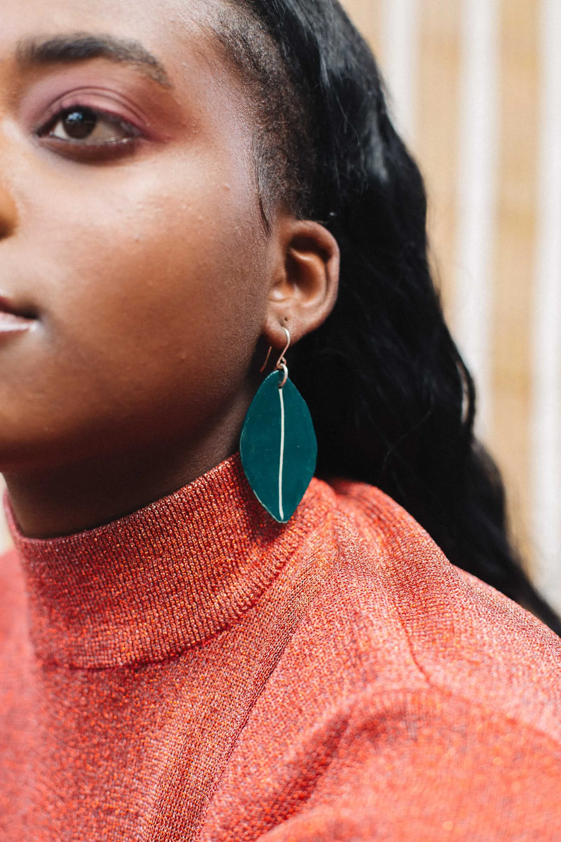 Nickel and suede online earrings